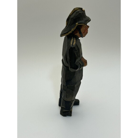 RARE Vintage Wood Carved Police Fireman Folk Art Denmark Figure Toy - READ - Picture 6 of 9